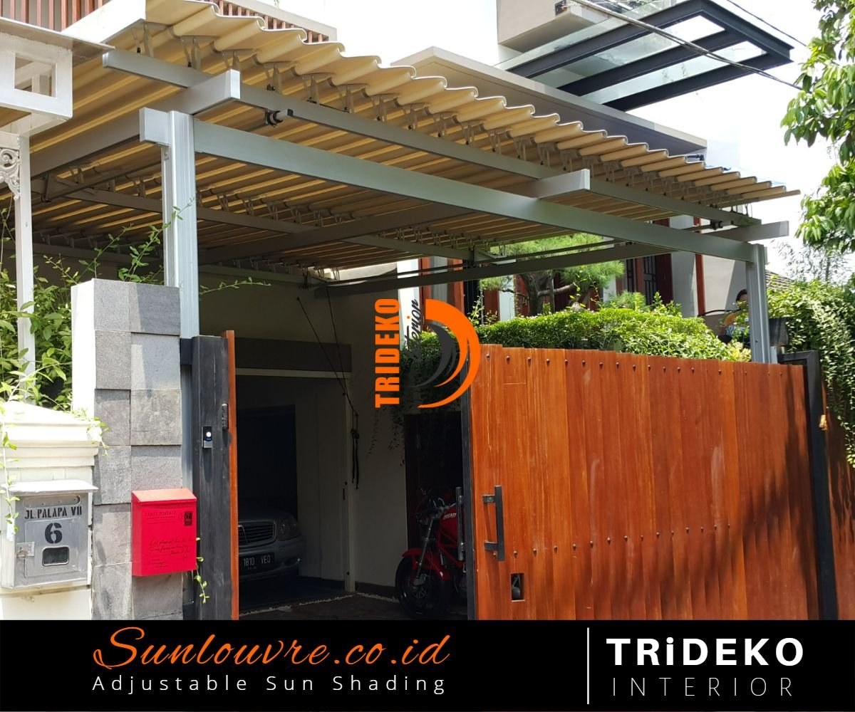 Atap carport buka tutup