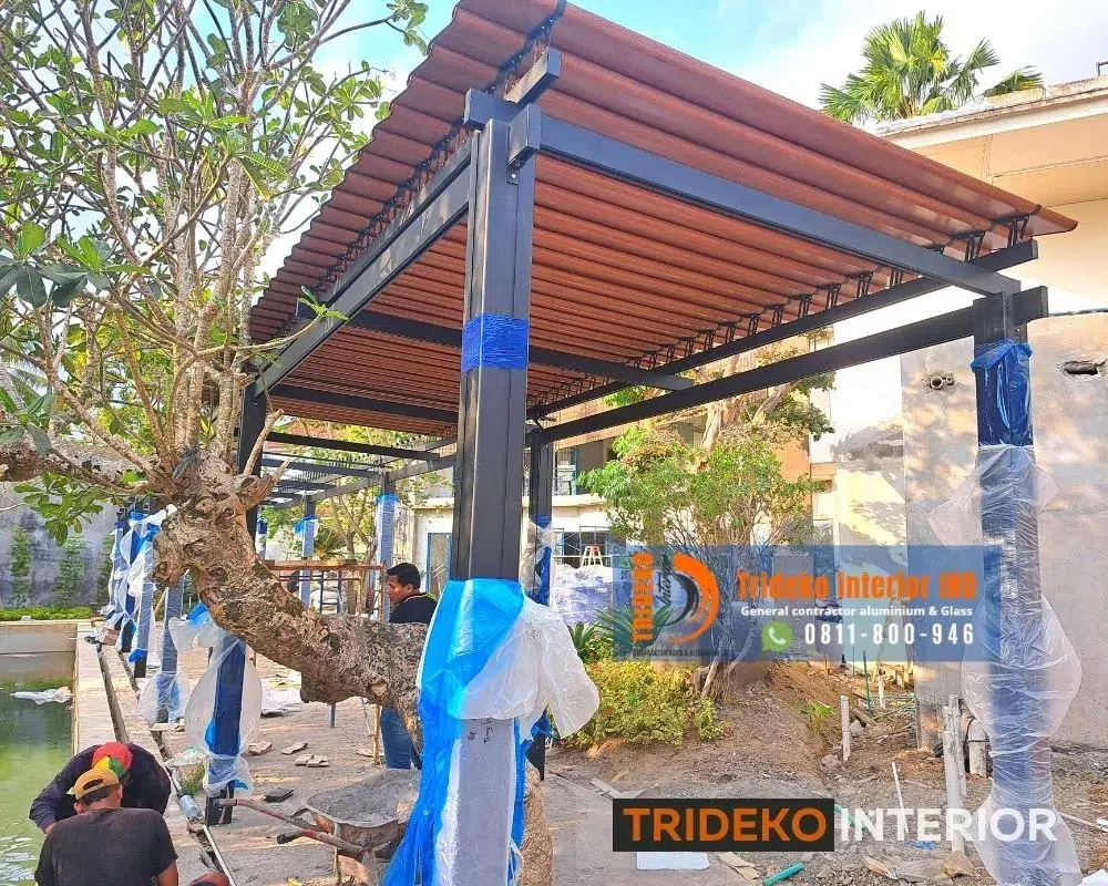 sunlouvre bali sistem atap buka tutup