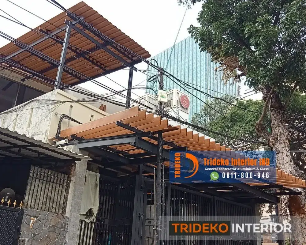 atap aluminium buka tutup