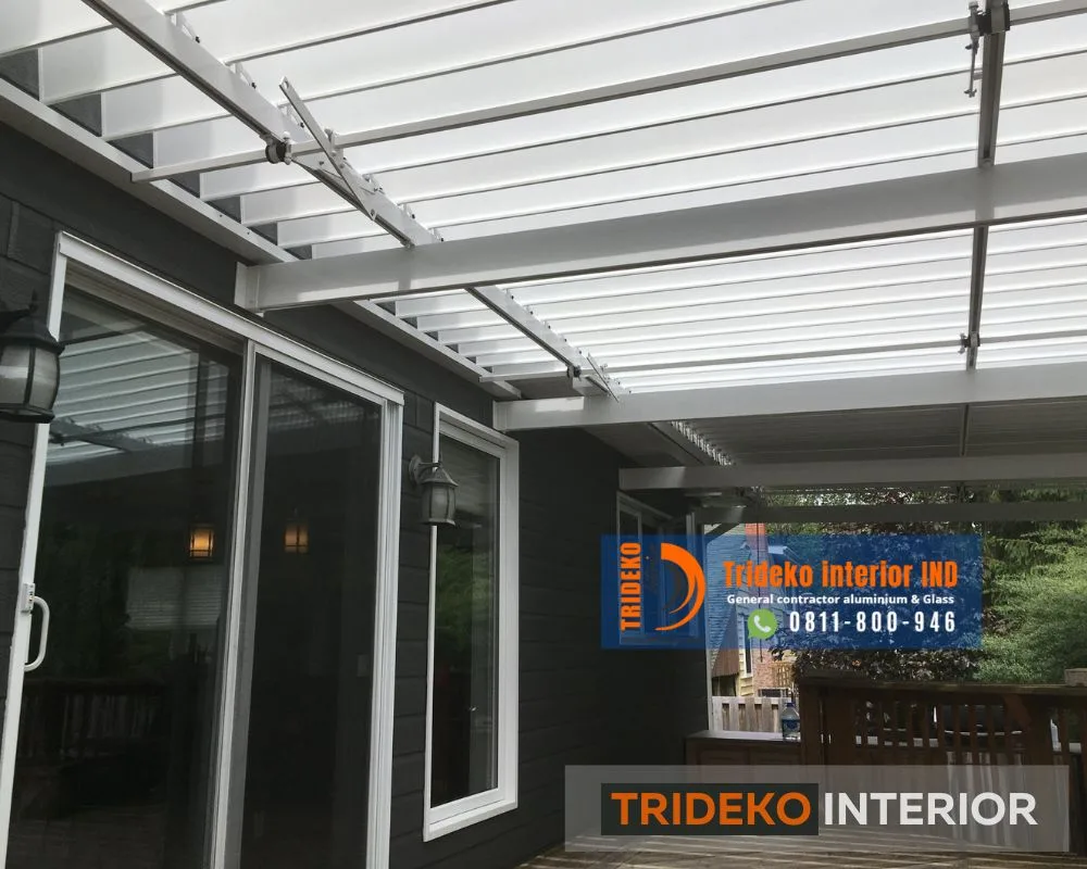 atap pergola sistem atap buka tutup