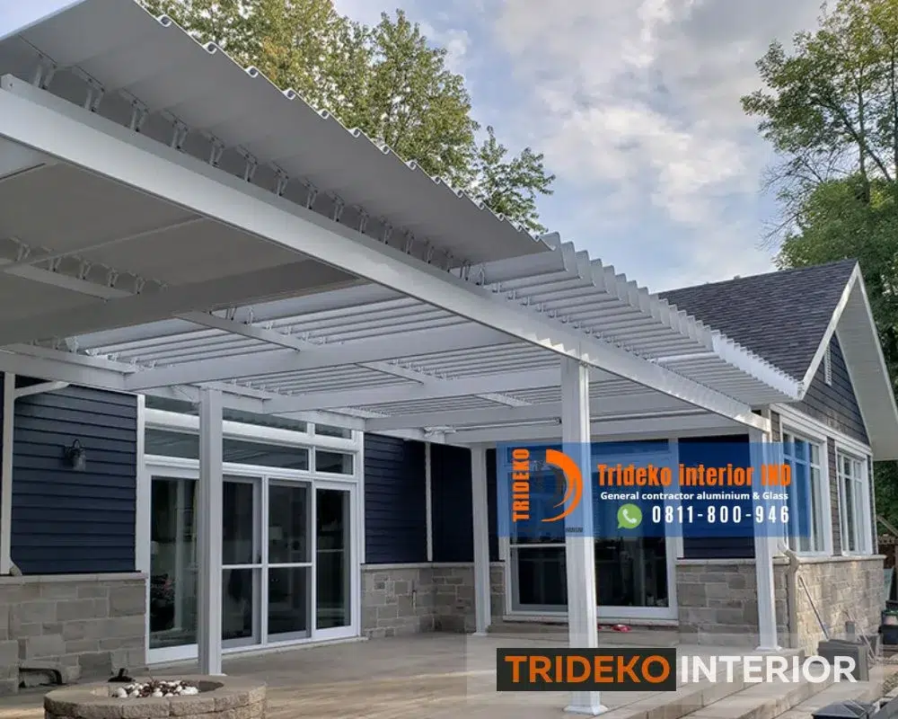 atap pergola sistem atap buka tutup
