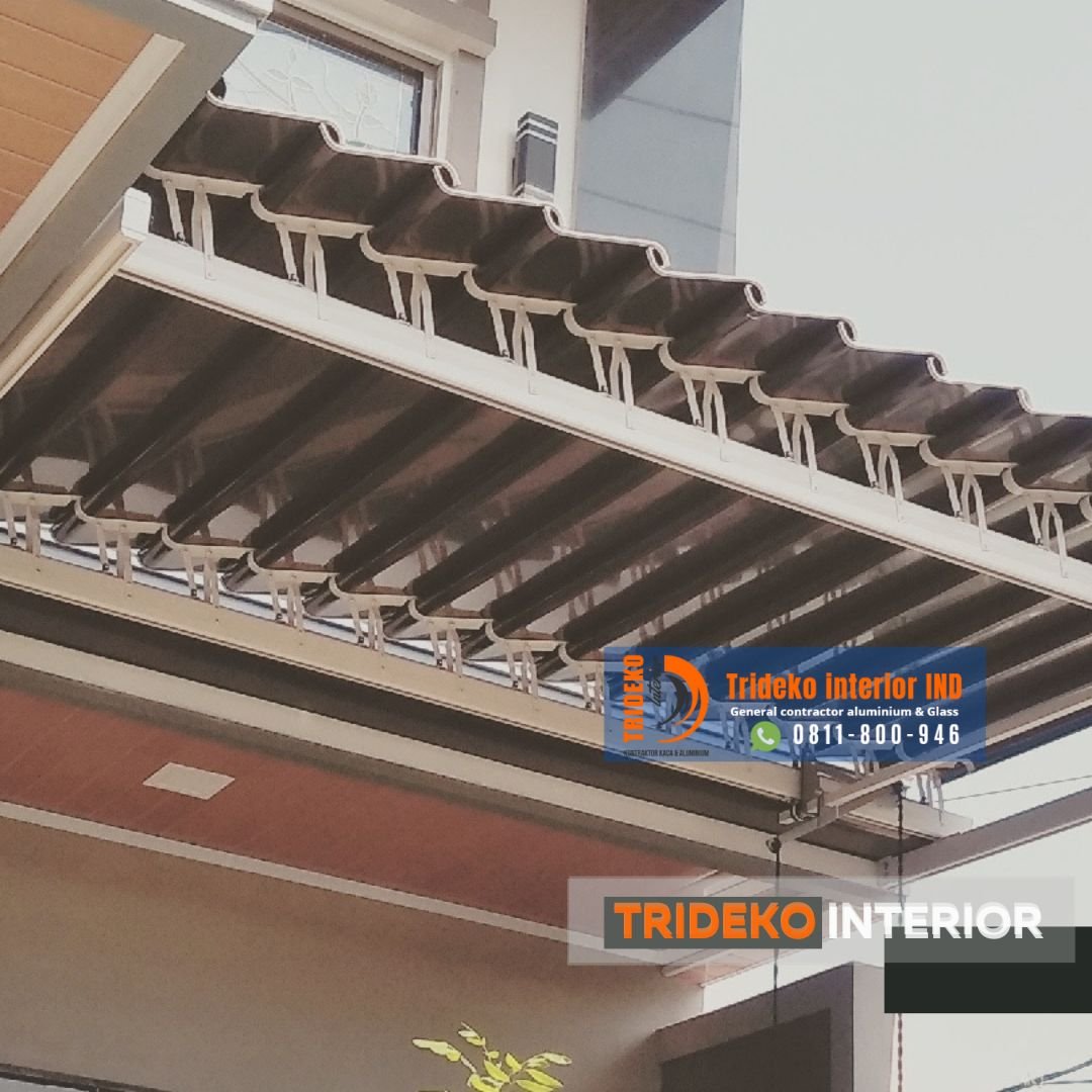 Kanopi Atap Aluminium Sistem Buka Tutup